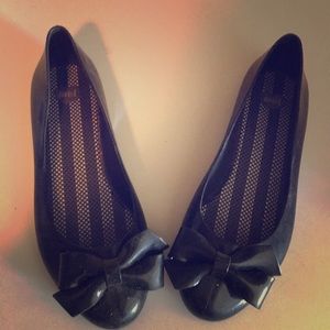 Mel by Melissa jelly bow flats black